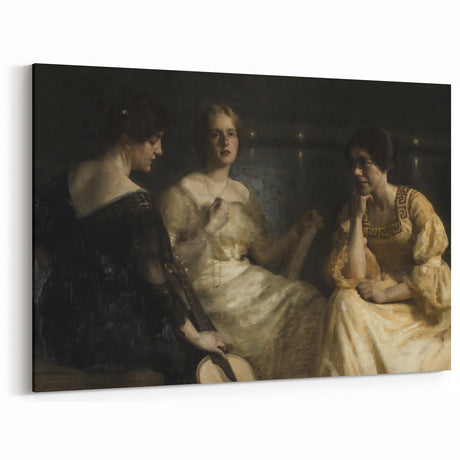 Dark Academia Wall Art – Vintage Portrait of Women in Reflective Mood