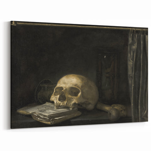 Dark Academia Wall Art: Gothic Skull Print for Moody Aesthetic Decor