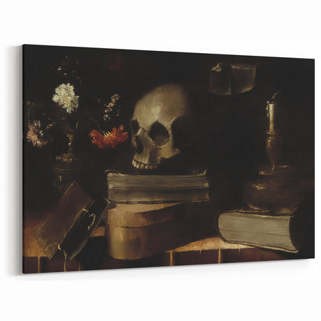 Dark Academia Wall Art - Skull and Hourglass Study - Gothic Decor Print