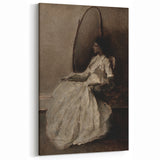 Dark Academia Wall Art - Woman in Reflection - Moody Gothic Decor