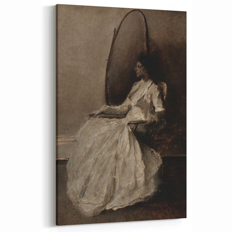 Dark Academia Wall Art - Woman in Reflection - Moody Gothic Decor