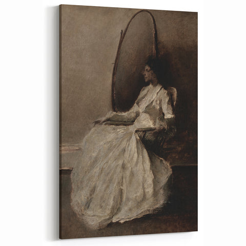 Dark Academia Wall Art - Woman in Reflection - Moody Gothic Decor