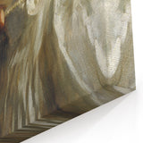 Dark Academia Wall Art - Woman in White Portrait - Moody Gothic Decor