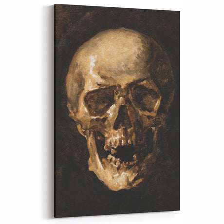Dark Academia Wall Art - Vintage Gothic Skull Print for Moody Aesthetic Decor