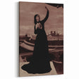 Dark Academia Wall Art - Vintage Gothic Print of Mysterious Woman in Black