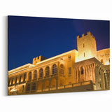 Monaco Wall Art - Scenic Mediterranean Palace at Dusk