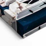 Monaco Canvas Art - Elegant Yacht View in Serene Blue Harbor