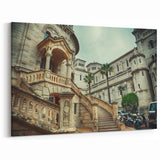 Monaco Framed Art - Historic Architectural View of Mediterranean Palace