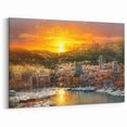 Monaco Landscape Print - Stunning Sunset Over Monaco Harbor and Cityscape