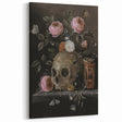 Dark Academia Wall Art: Moody Floral and Skull, Vintage Gothic Print