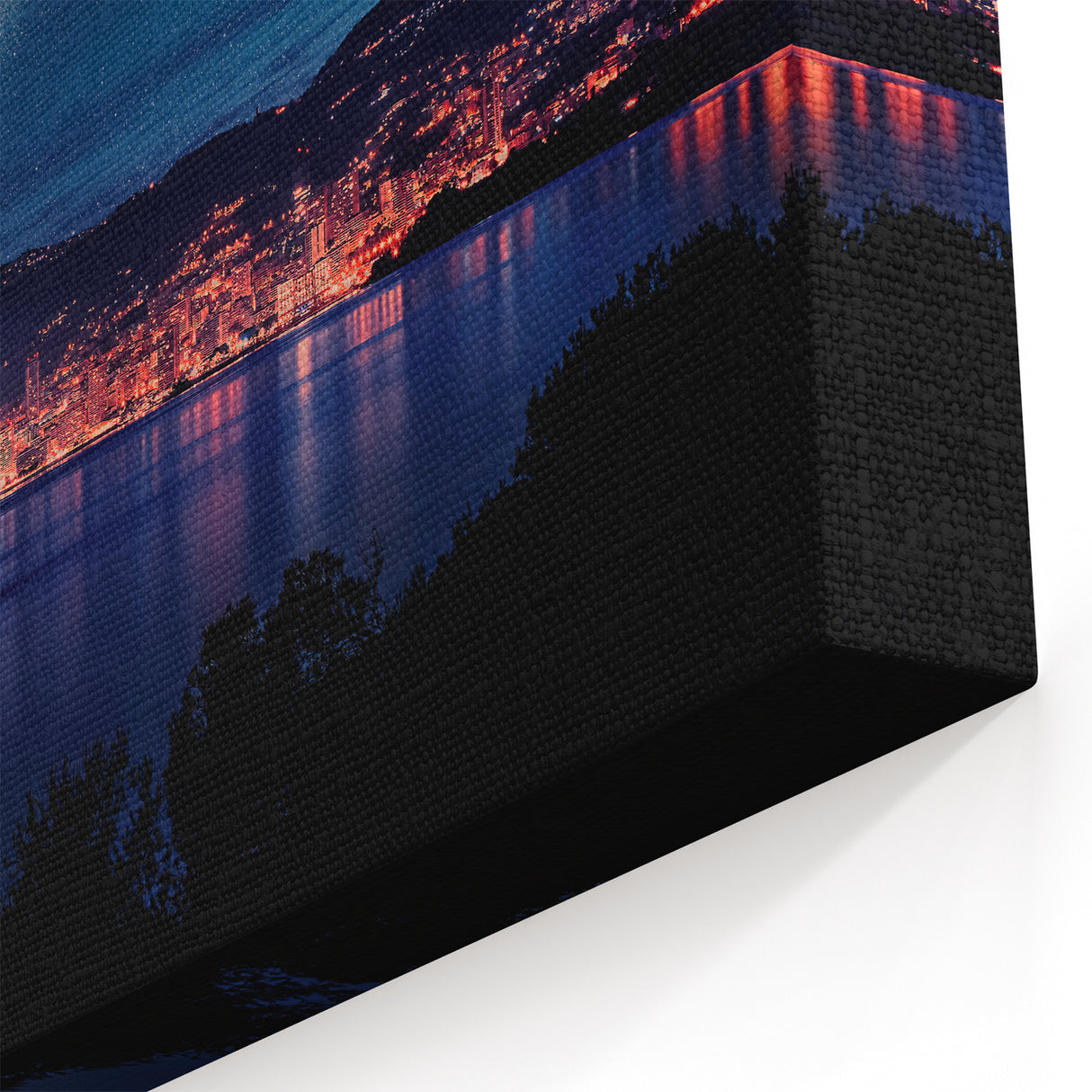 Monaco Canvas Art - Starry Night Sky Over Illuminated Monaco Cityscape