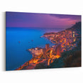 Europe Scenery Art - Captivating Night View of Monaco's Illuminated Coastline