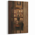 Dark Academia Wall Art: Antique Interior with Artwork, Gothic Print