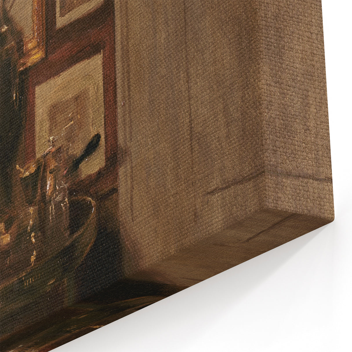 Dark Academia Wall Art: Antique Interior with Artwork, Gothic Print