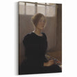 Dark Academia Wall Art: Woman with Palette in Light, Gothic Print