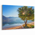 Scenic Montenegro Prints - Coastal Tree with Mountain View Serenity
