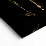 Dark Academia Wall Art: Skeleton Family in Shadows, Gothic Print