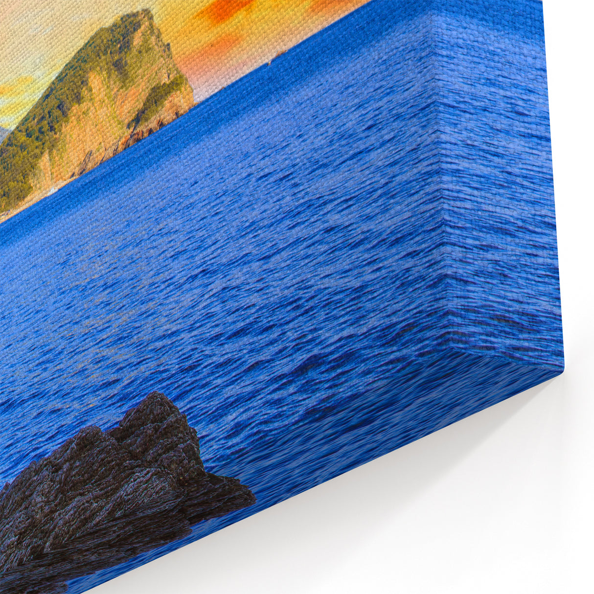 Montenegro Photography - Dancer Statue with Vibrant Sunset by the Sea