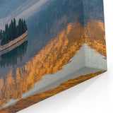 Montenegro Landscape Paintings - Reflections of Island Churches in Mist
