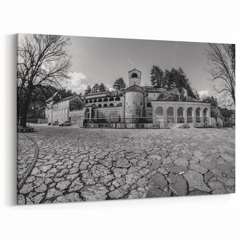 Montenegro Photography – Black and White View of Cetinje Monastery