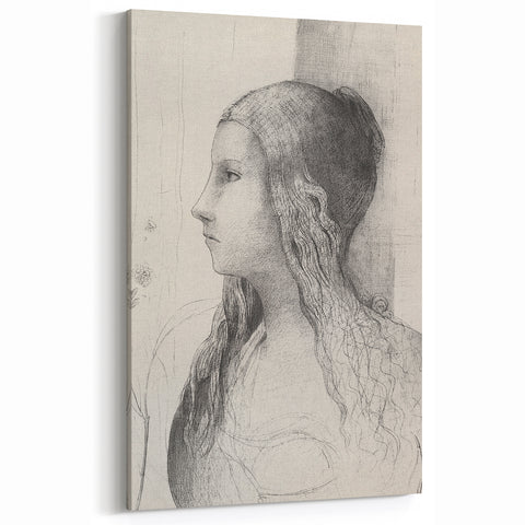Gothic Wall Art | Vintage Profile Sketch | Medieval Gothic Canvas Prints