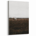 Serene White Horse - Rustic Landscape Wall Art