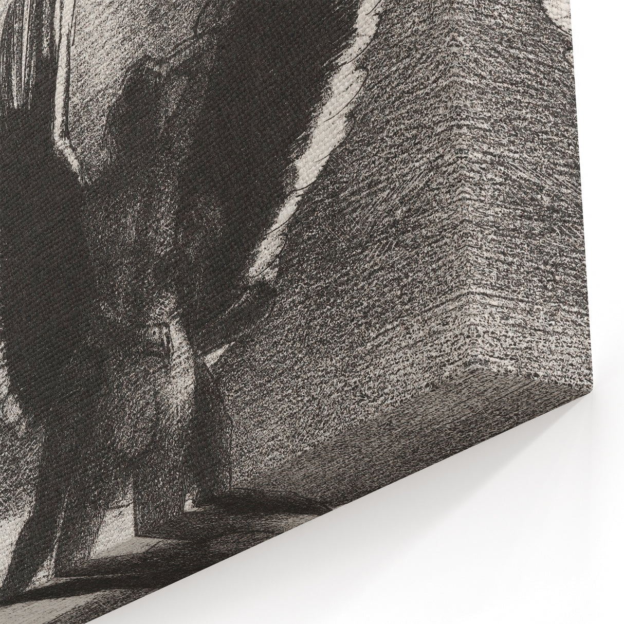 Gothic Wall Art | Winged Figures in Darkness | Gothic Decor Canvas Print