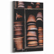 Vintage Clay Pots - Rustic Farmhouse Kitchen Art