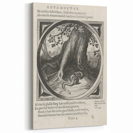 Gothic Wall Art | Snake and Tree Vintage Gothic Print for Dark Decor