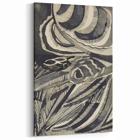 Gothic Wall Art | Abstract Snake and Curved Patterns Gothic Print