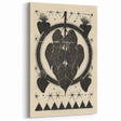 Gothic Wall Art: Dark Floral Motif with Vintage Gothic Heart Design