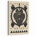 Gothic Wall Art: Dark Floral Motif with Vintage Gothic Heart Design