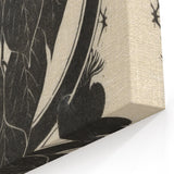Gothic Wall Art: Dark Floral Motif with Vintage Gothic Heart Design