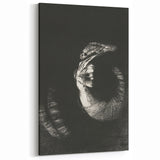 Gothic Wall Art: Dark Ram Skull in Vintage Gothic Print Design