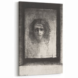 Gothic Wall Art: Mysterious Portrait in Shadowy Gothic Frame Design