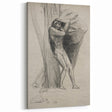 Gothic Wall Art: Dramatic Figure in Dark Sketch with Medieval Themes