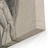 Gothic Wall Art: Dramatic Figure in Dark Sketch with Medieval Themes