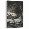 Gothic Wall Art - Mysterious Night Scene with Sleeping Figure in Dark Decor