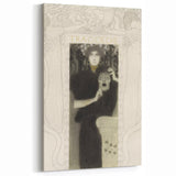 Gothic Wall Art - Tragic Mask and Woman in Vintage Gothic Fantasy Print
