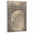 Medieval Gothic Canvas – Vintage Gothic Archway and Waterfall Artwork