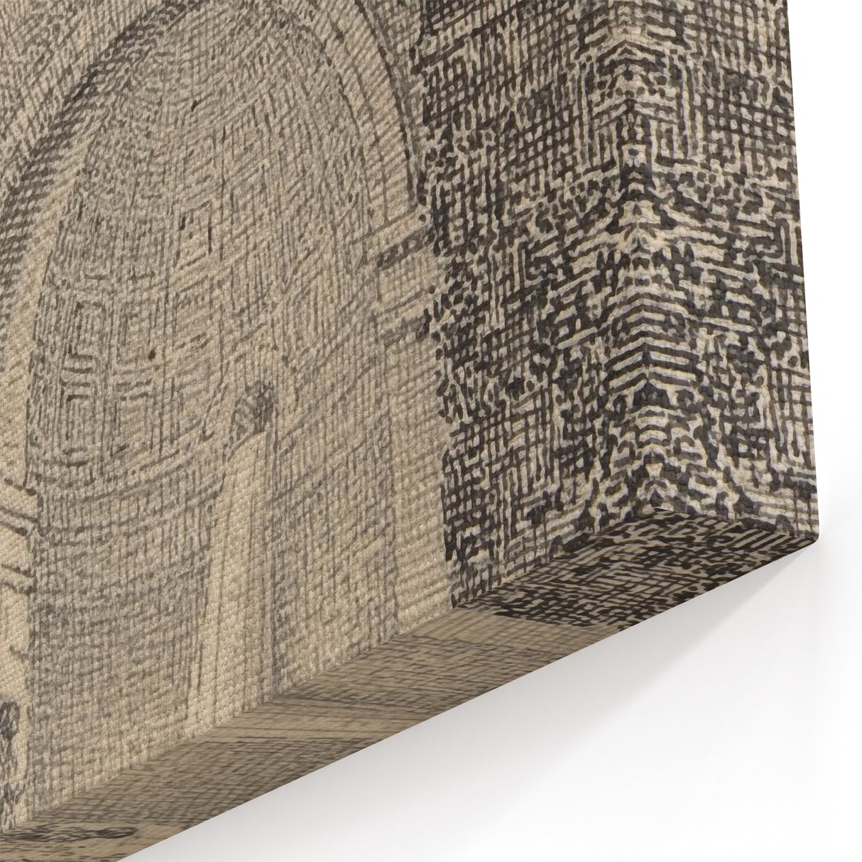 Medieval Gothic Canvas – Vintage Gothic Archway and Waterfall Artwork