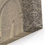 Medieval Gothic Canvas – Vintage Gothic Archway and Waterfall Artwork