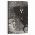 Gothic Wall Art – Vintage Gothic Print of Sphinx and Dark Figure