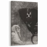 Gothic Wall Art – Vintage Gothic Print of Sphinx and Dark Figure