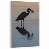 Chesapeake Bay Scenic Art - Bird Reflection in Calm Waters Canvas Prints