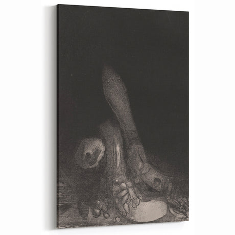 Gothic Wall Art – Dark Gothic Sketch of Feet in Shadowy Detail