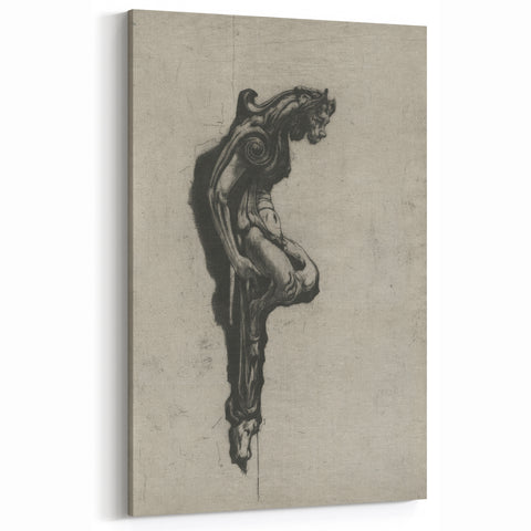 Gothic Wall Art | Mysterious Gargoyle Artwork | Medieval Gothic Prints
