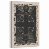 Gothic Wall Art | Medieval Gothic Cross Print | Dark Decor Style