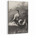 Gothic Wall Art | Serpent Creature Illustration | Dark Decor Style