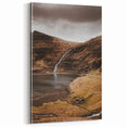Rustic Wall Art - Mountain Waterfall and Cabin for Farmhouse Decor